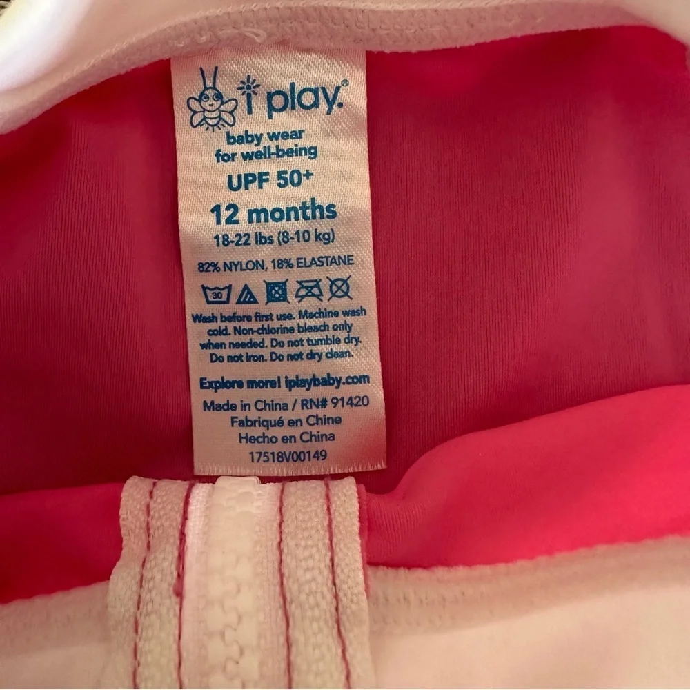 🌟3/$20🌟 iPlay UPF50+ Swim Shirt Rash Guard Infant Baby 12 Months